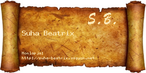 Suha Beatrix névjegykártya